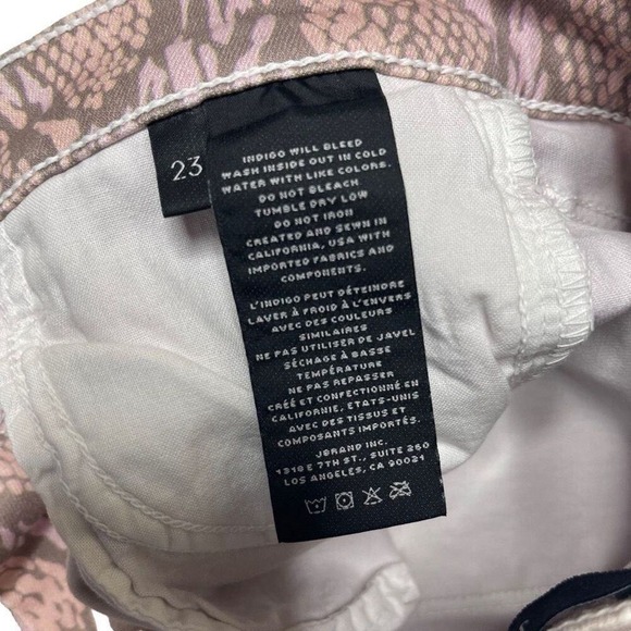 J Brand Alana Mid Rise Crop Skinny Ankle Photo‎ Ready Snake Print Jeans Size 23 - Picture 9 of 14